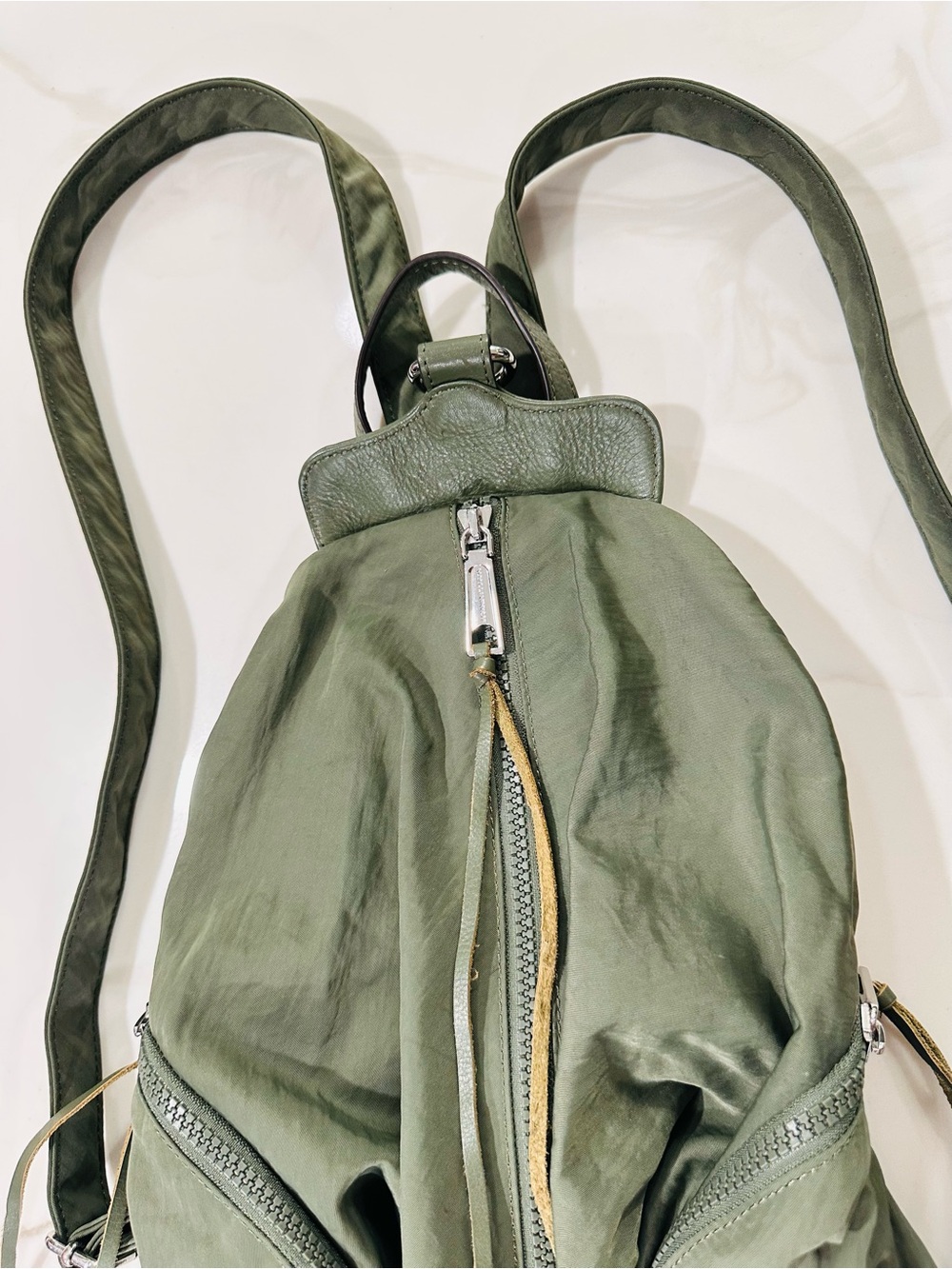 Rebecca Minkoff Julian Nylon Backpack in Olive - Picture 7 of 14